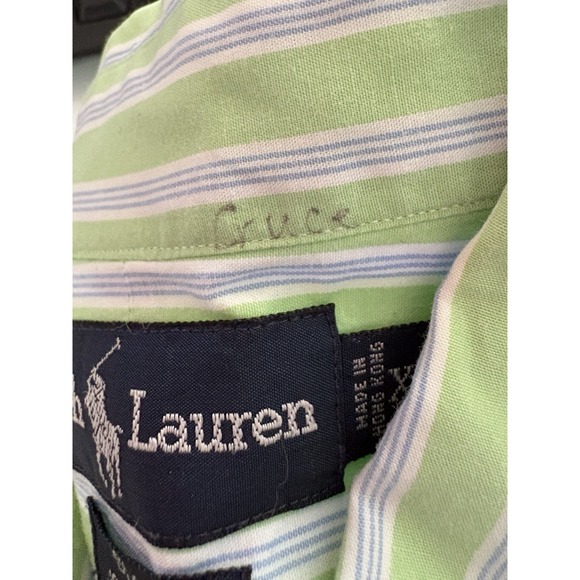 Polo Ralph Lauren Blake Mens 2XL XXL Long Sleeve Striped Button Down 100% Cotton - Picture 7 of 7